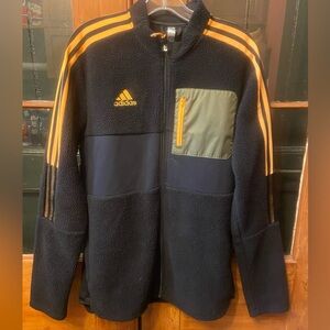 Adidas Men's Black and Gold Performance Jacket woman’s L